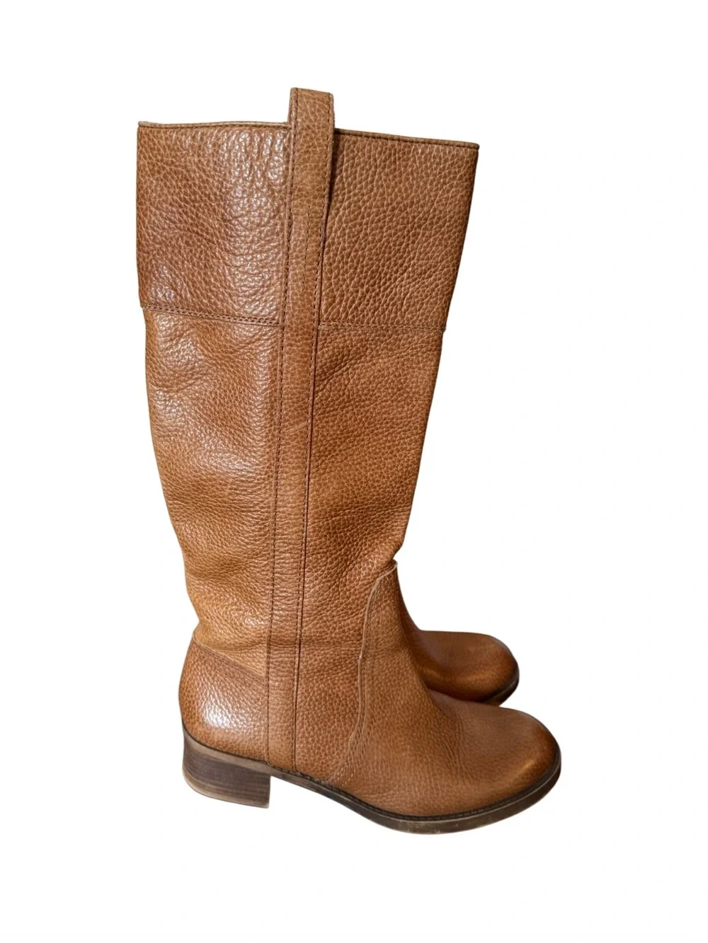 Classic Tall Women's Brown Leather Riding Boots by Lucky Brand Size 8